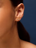 Accessorize gold tone 14ct stone stud earrings 3-pack - British product