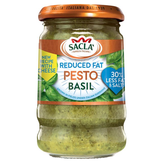 Sacla' Reduced Fat Basil Pesto   190g GOODS M&S   