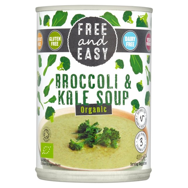 Free & Easy Free From Dairy Free Organic Broccoli & Kale Soup   400g GOODS M&S   