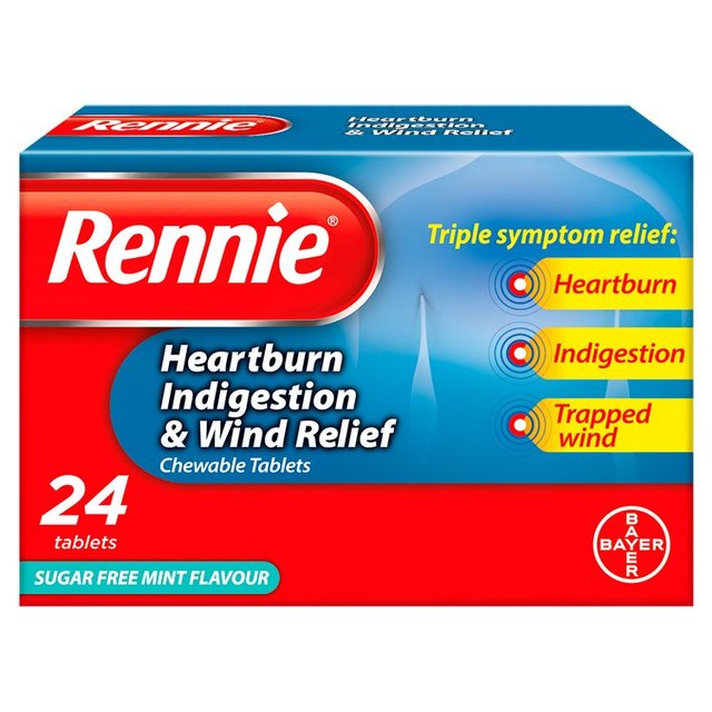 Rennie Heartburn Indigestion & Wind Relief Tablets   24 per pack GOODS M&S   