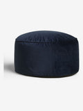 Navy Blue Velvet pouffe footrest - British product