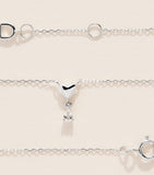 Astrid & Miyu white gold topaz heart necklace, UK version