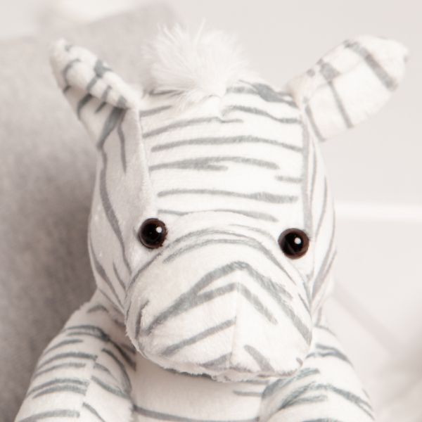 Babbico Grey Zebra Plush Toy And Star Blanket Baby Gift Set GOODS Superdrug   