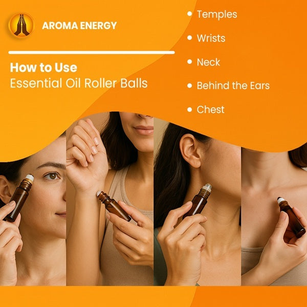 Aroma Energy essential oil pulse point roll on 10ml (British brand)