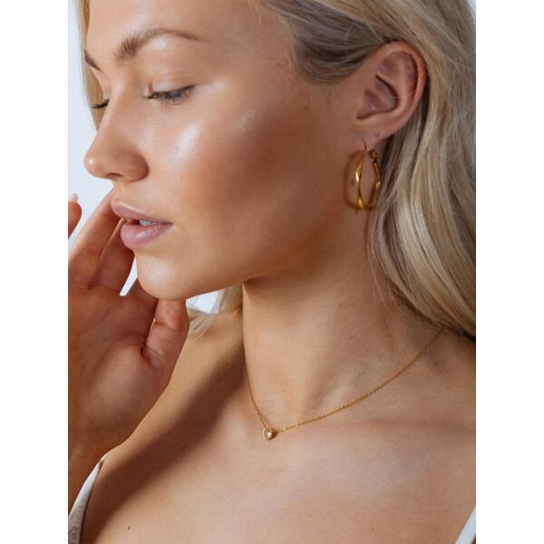 SVNX small crystal heart necklace gold, UK version