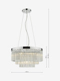 Dar Lighting Giovana five-light chandelier (British brand)