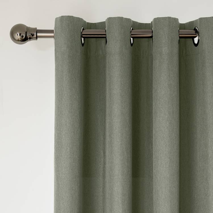 Habitat blackout eyelet curtains green 117x137cm, imported from the UK