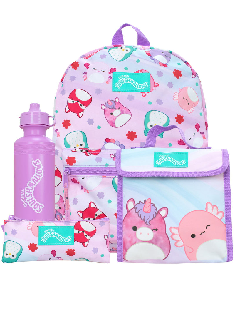 Squishmallows purple 4-piece backpack set - British product
