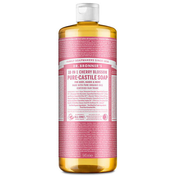 Dr Bronner Cherry Blossom Pure-Castile Liquid Soap - 945ml