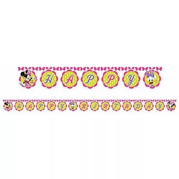 Disney Minnie Mouse checked banner 2.2m, imported from the UK