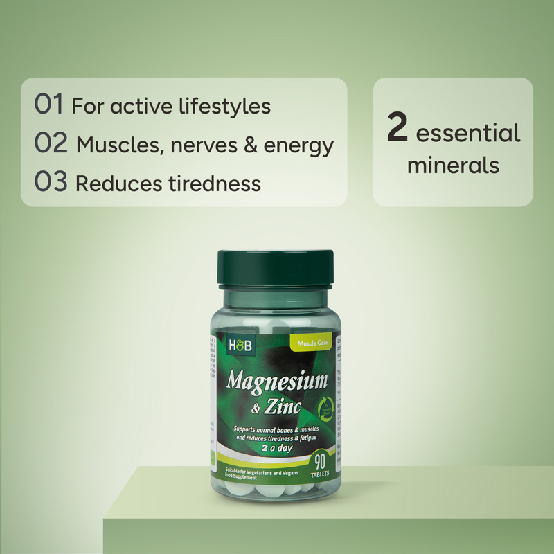 Holland & Barrett Magnesium Zinc Tablets 90 count, UK version