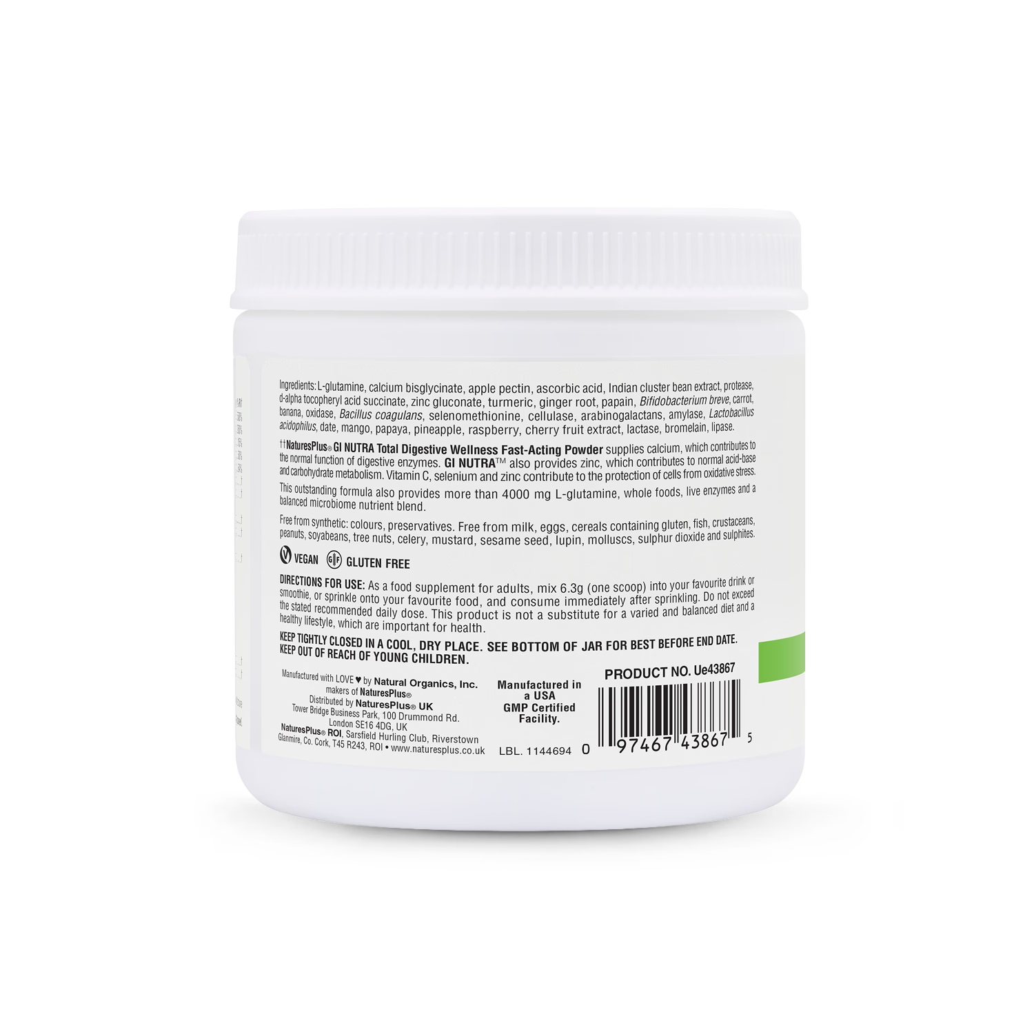 Nature's Plus GI Nutra drink powder 174g (British brand)