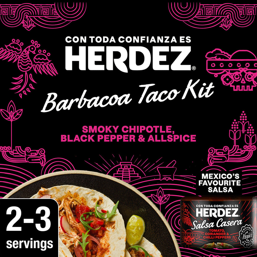 Herdez Barbacoa Taco Kit Smoky Chipotle Black Pepper & Allspice 497g