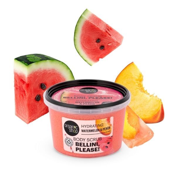 Organic Shop Bellini Please Body Scrub Watermelon & Peach GOODS Superdrug   