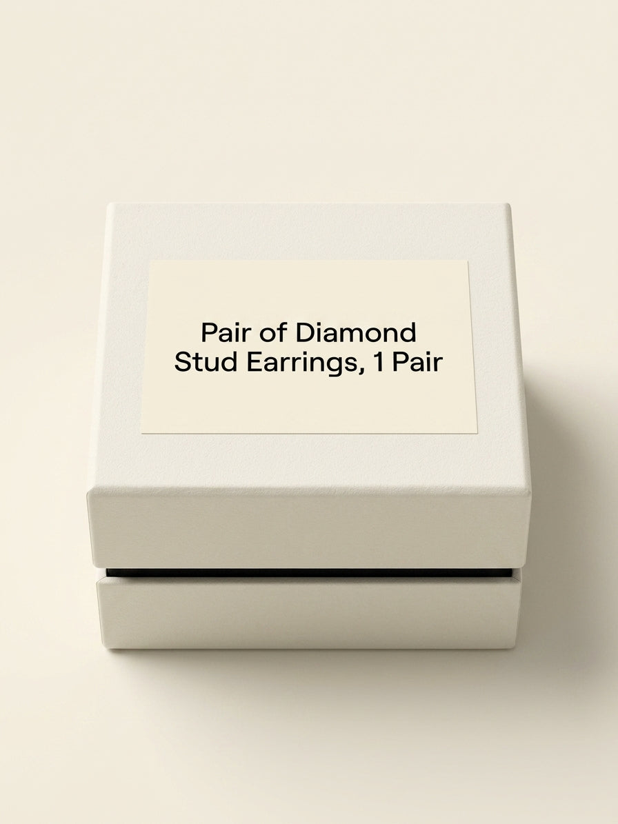 Cartier d'Amour 18ct white gold diamond stud earrings 0.09ct, UK version