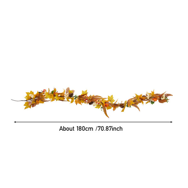 Livingandhome artificial pumpkin garland Halloween 180cm, imported from the UK