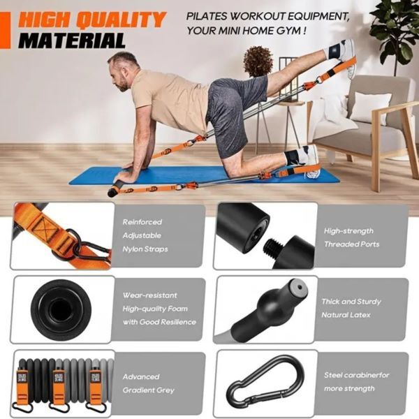 Leaper Complete Pilates Bar and Resistance Band Set (British brand)