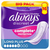 Always Discreet Incontinence Pads Long Plus 16 - British product