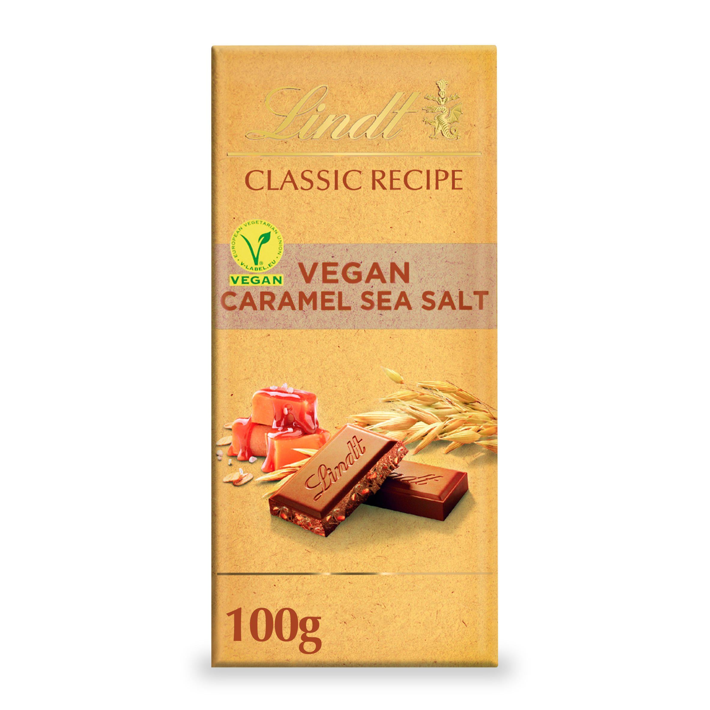 Lindt Classic Recipe Vegan Caramel Sea Salt Chocolate Bar 100g GOODS Sainsburys   