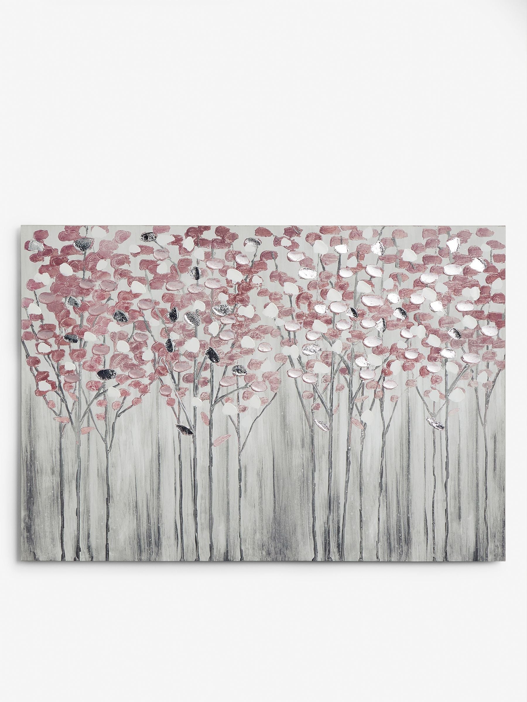 Pink Birch Trees large canvas wall art, imported from the UK