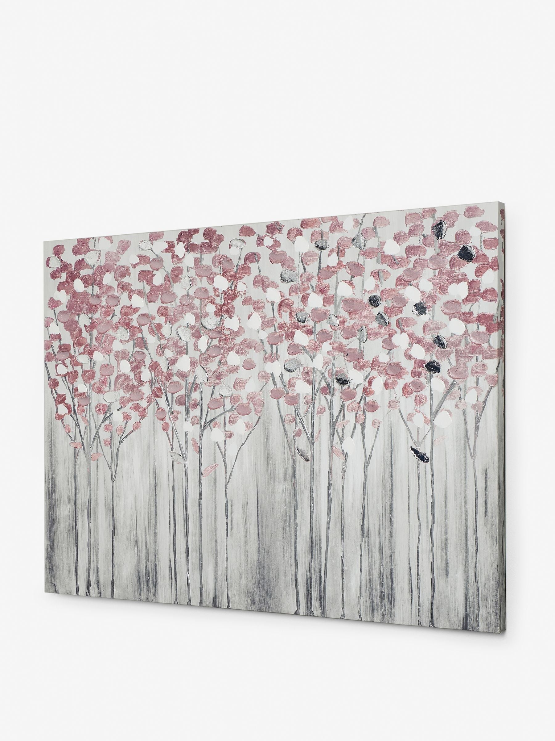 Pink Birch Trees large canvas wall art, imported from the UK