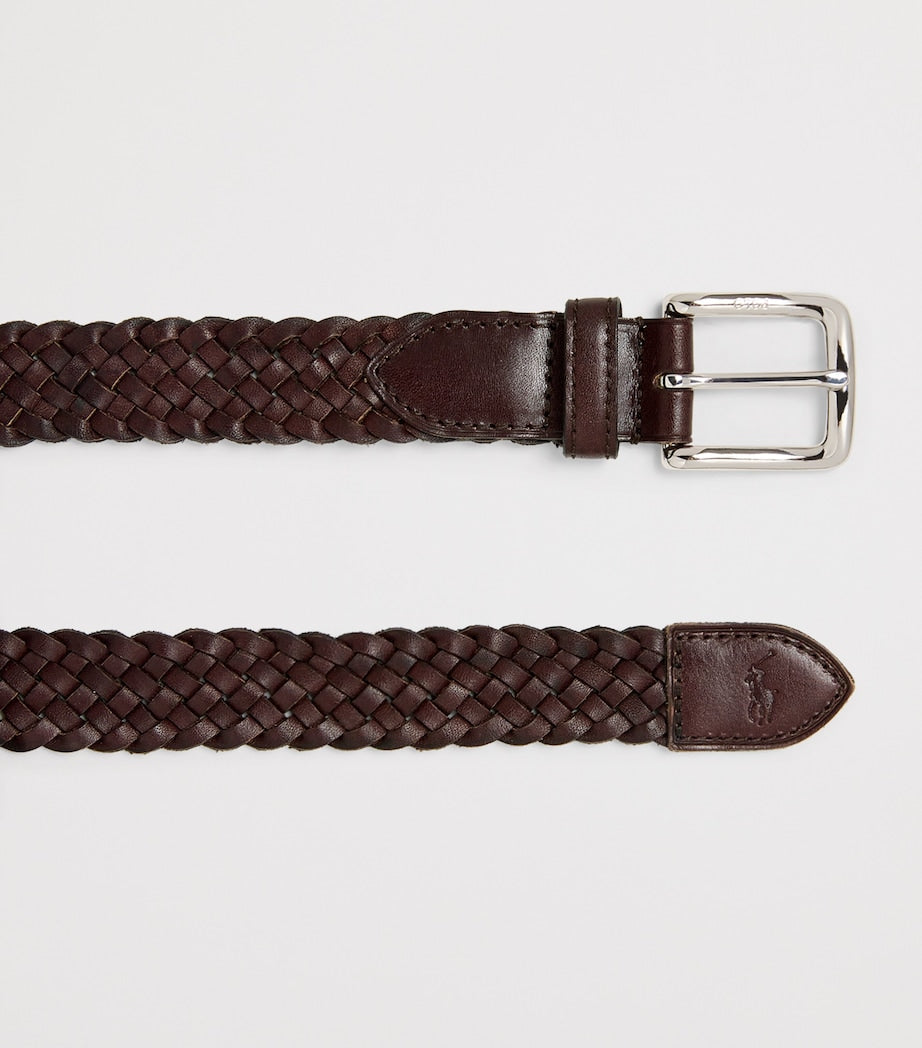 Ralph Lauren kids leather woven belt 3cm - British product