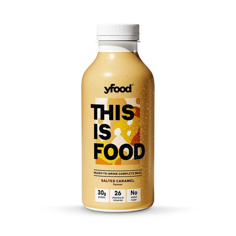 yfood ready-to-drink complete meal salted caramel 500ml (British brand)
