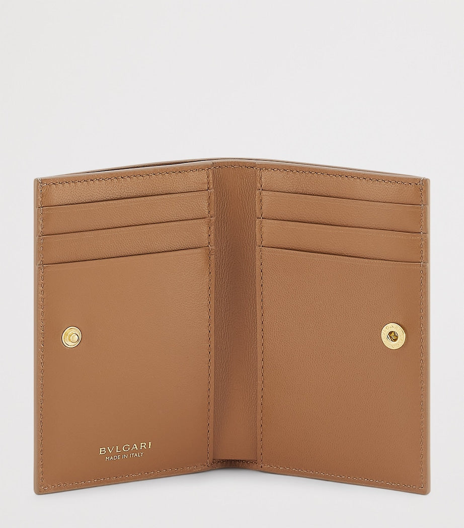 Bvlgari Serpenti calf leather folded card holder 8x11.5cm (British brand)