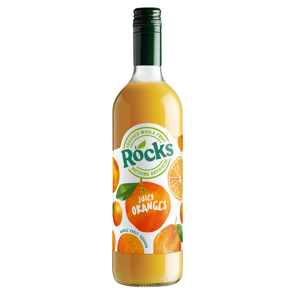 Rocks Juicy Oranges Whole Fruit Squash 740ml