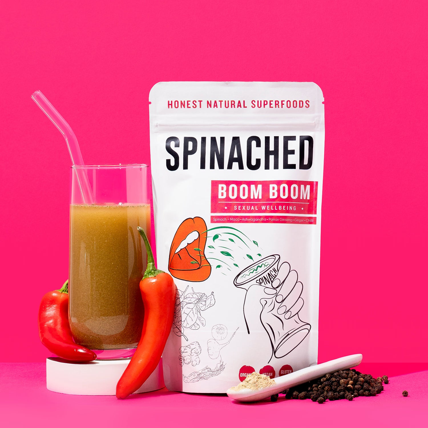 Spinached Boom Boom superfood powder 200g, UK version