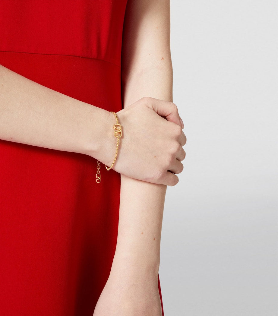 Valentino Garavani VLogo chain bracelet brass, imported from the UK