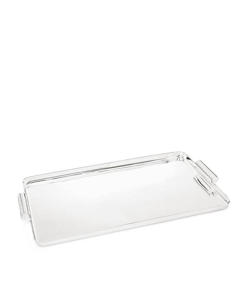 Ralph Lauren Home silver-plated Montgomery tray 61.5cm x 35.5cm, imported from the UK