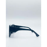 SVNX square oversized plastic frame sunglasses black (British brand)