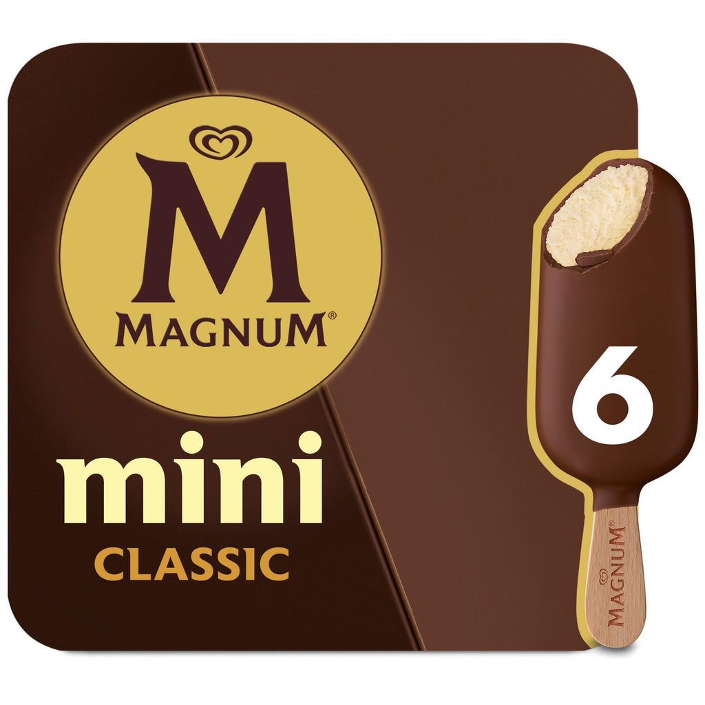 Magnum Mini Classic Chocolate Ice Cream Sticks 6x55ml