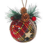 Livingandhome 9 Christmas ball ornaments 8cm red green (British brand)