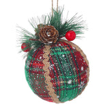 Livingandhome 9 Christmas ball ornaments 8cm red green (British brand)