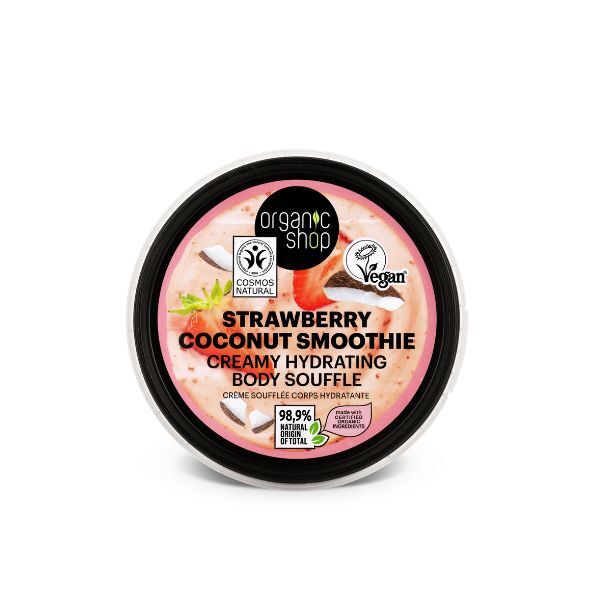 Organic Shop strawberry coconut body souffle 250ml, imported from the UK