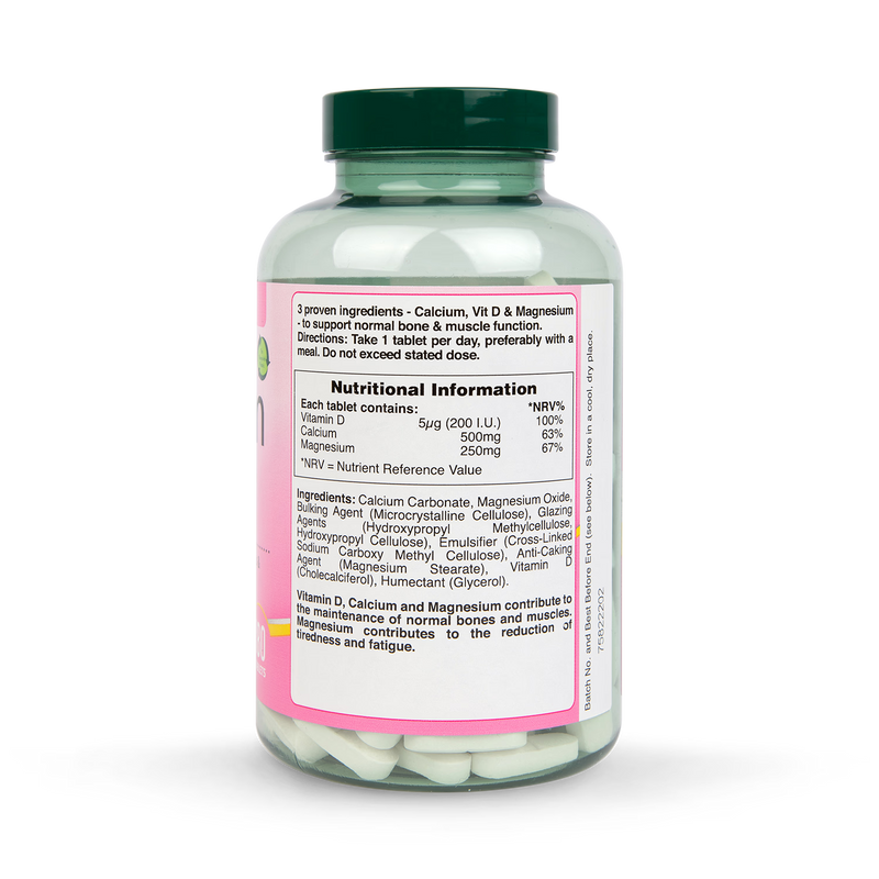 Holland & Barrett Calcium Magnesium Vitamin D tablets 180, UK version