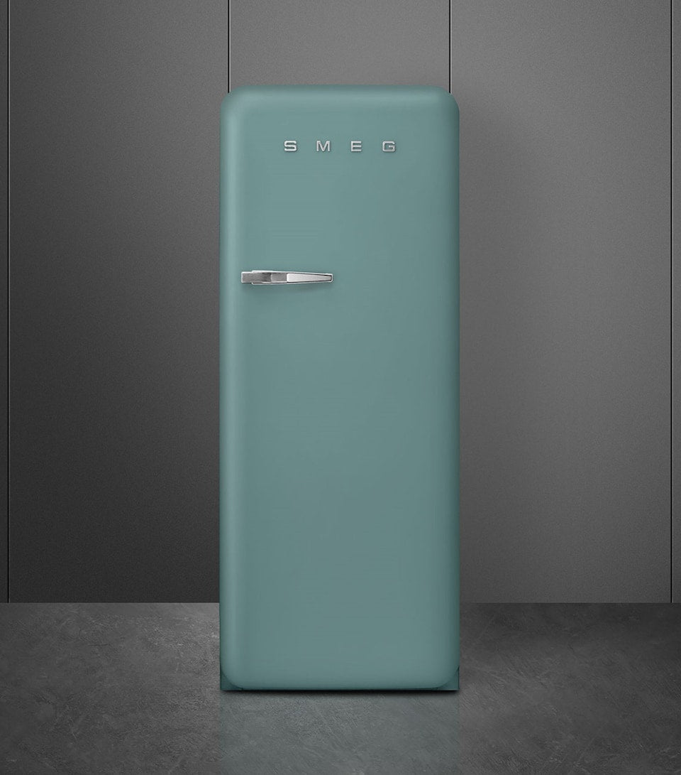 Retro Stainless Steel Fridge with Humidity Control and Temperature Zone
