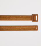 Weekend Max Mara woven leather-trim belt (British brand)