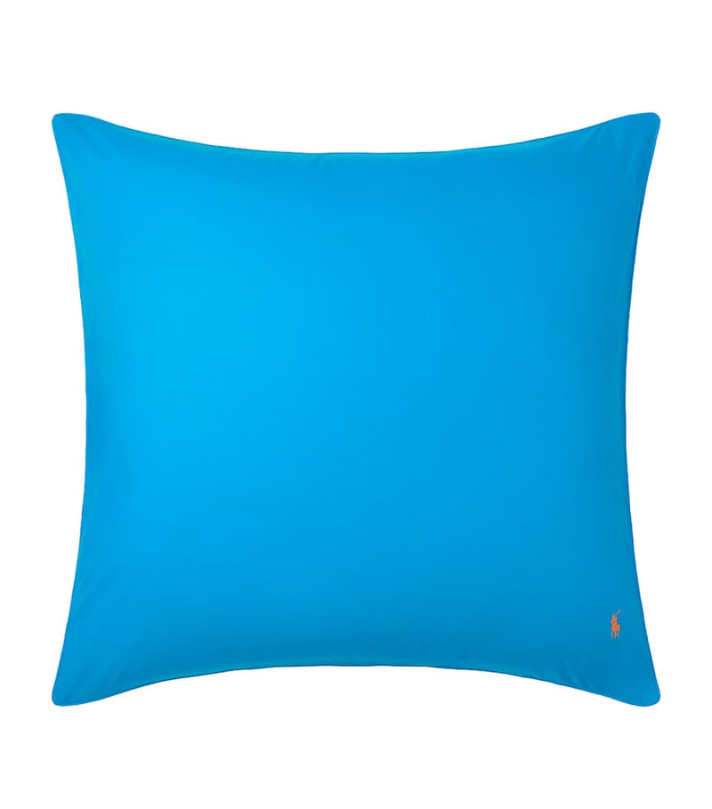 Ralph Lauren cotton Polo Player square pillowcase 65cm x 65cm, imported from the UK