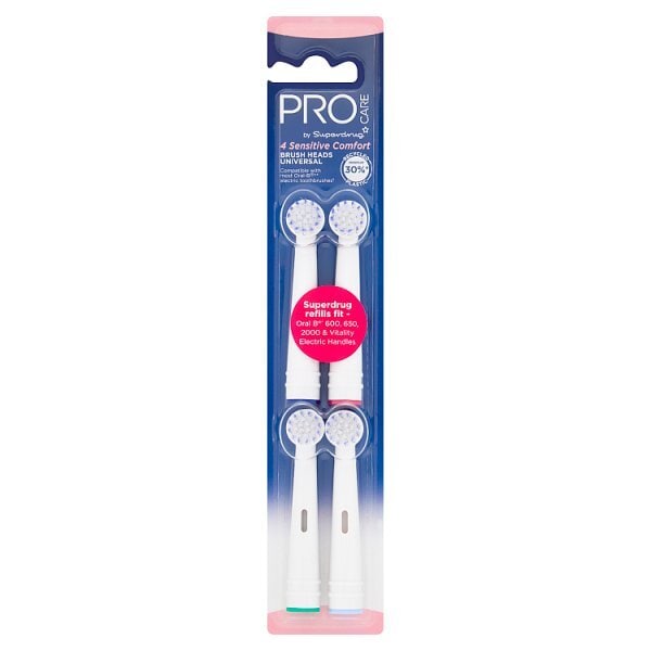 Superdrug ProCare Sensitive Replacement Toothbrush Heads x4 GOODS Superdrug   