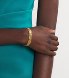 Suzanne Kalan yellow gold jagged bangle, imported from the UK