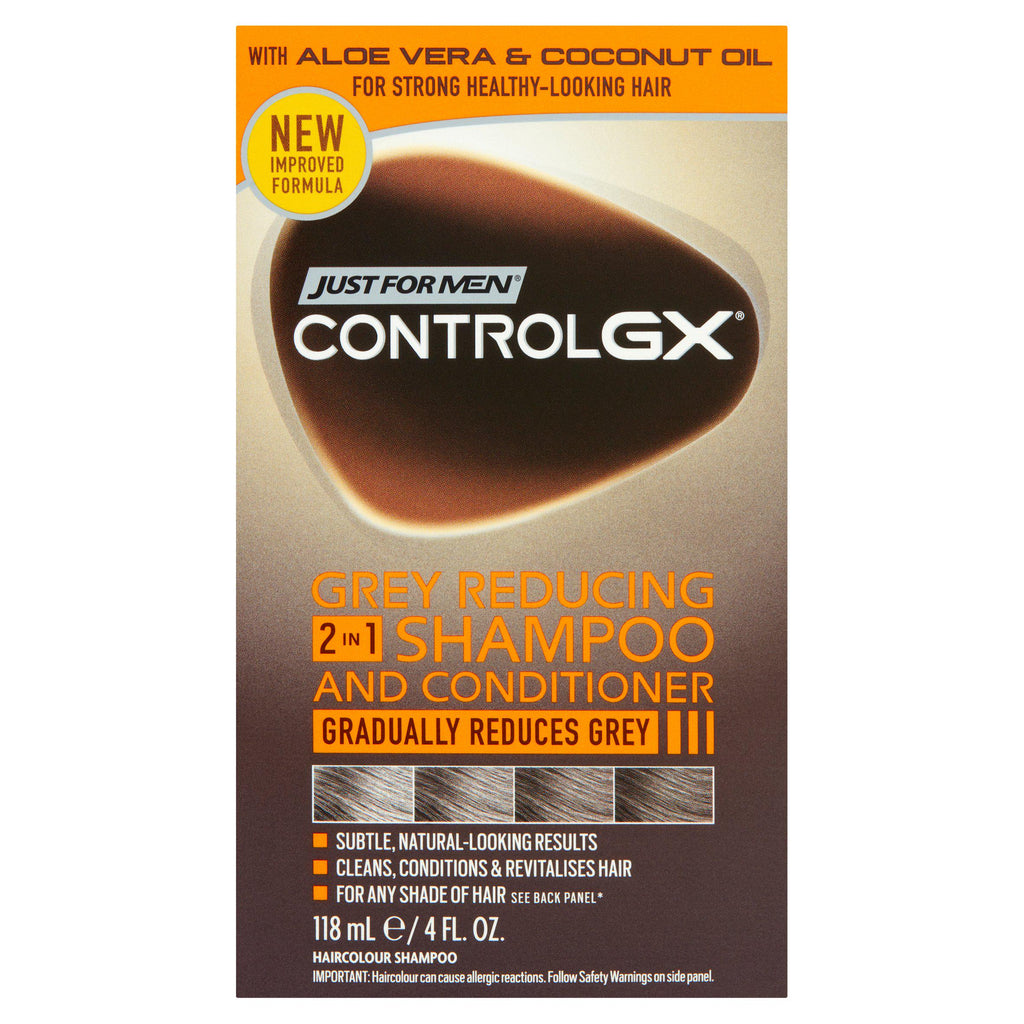 Just For Men ControlGX Grey Reducing 2 in 1 Shampoo and Conditioner 118ml