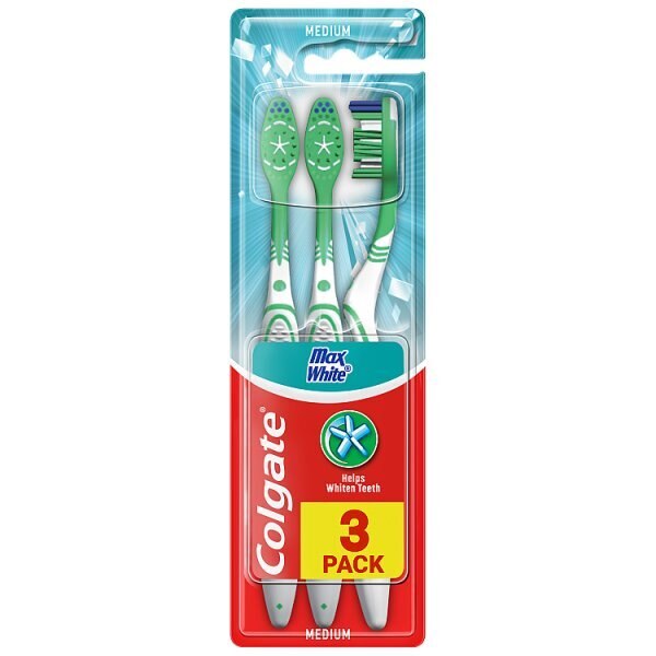 Colgate Max White Medium Toothbrush 3 Pack GOODS Superdrug   