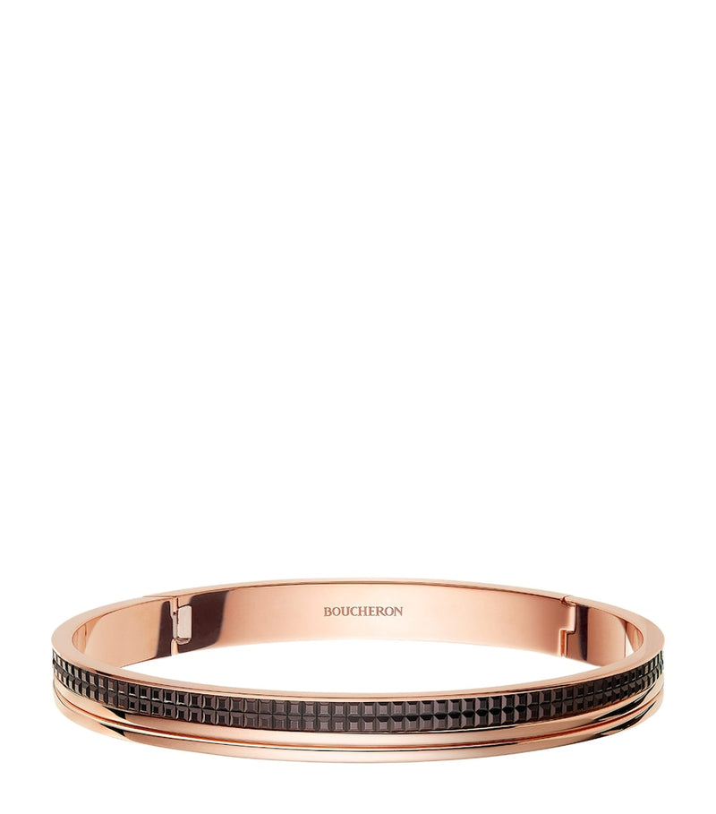Boucheron Quatre Classique bangle yellow and rose gold - British product
