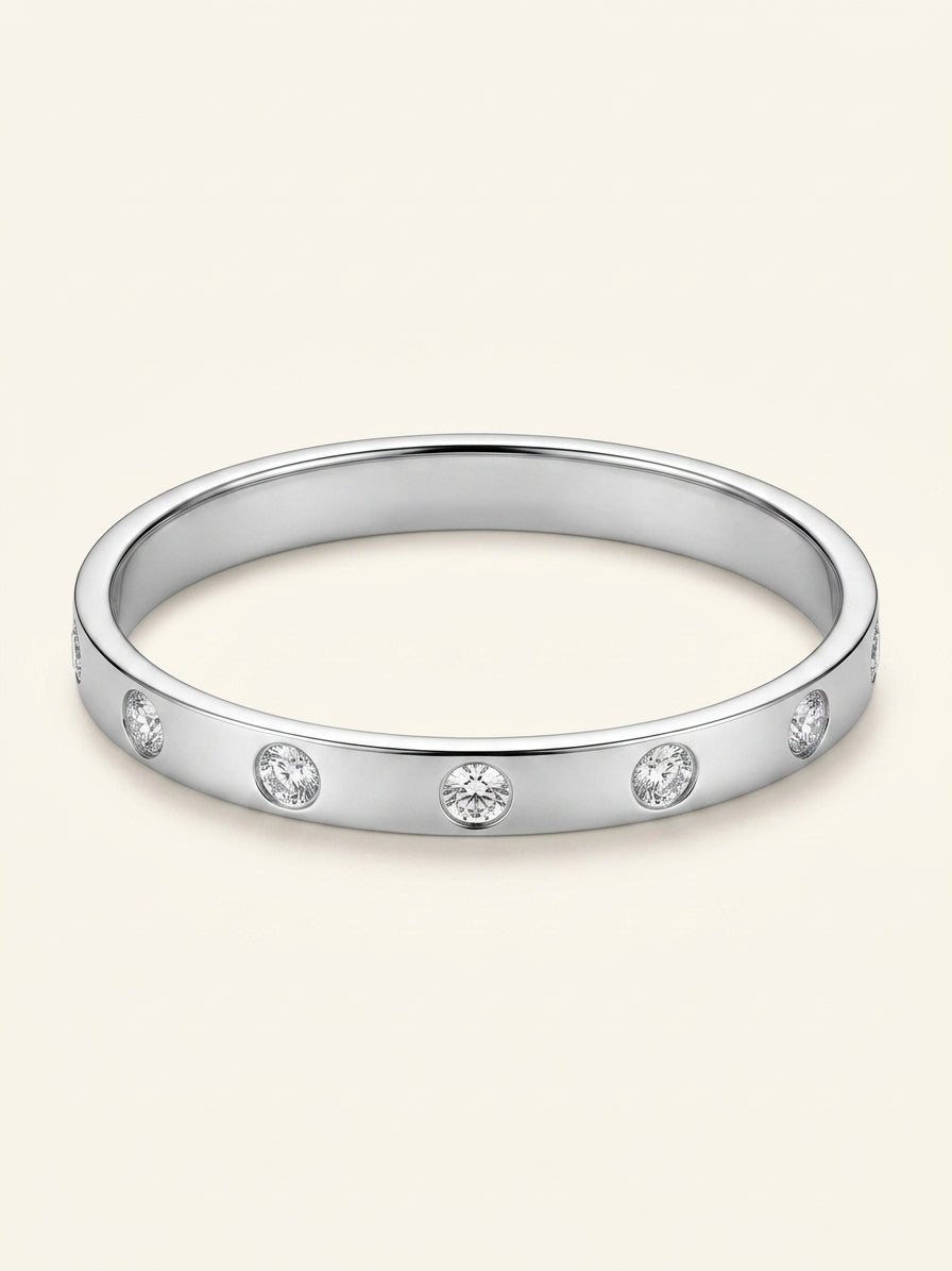 Cartier LOVE bracelet 18ct white gold with 0.42ct diamond, UK version
