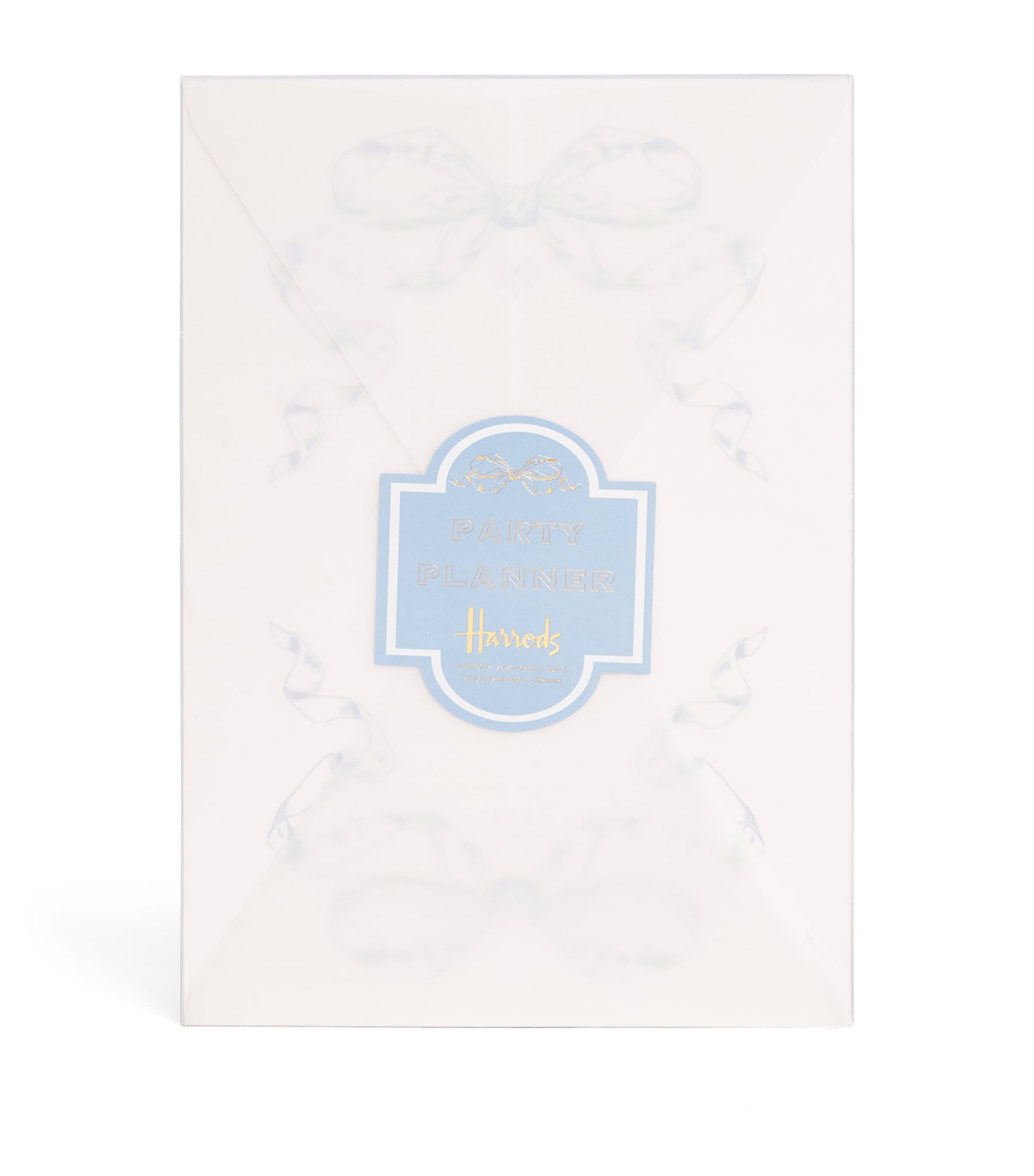 Harrods A5 party planner notebook, UK version