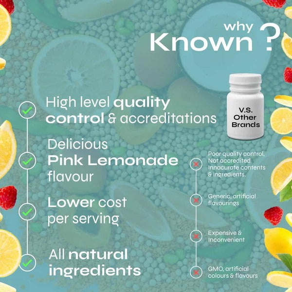 Known Nutrition essential amino acid gummies Pink Lemonade, UK version