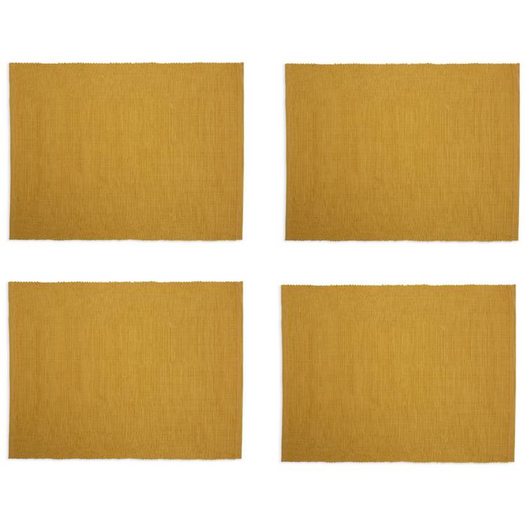 Habitat ribbed placemats mustard set of 4, imported from the UK